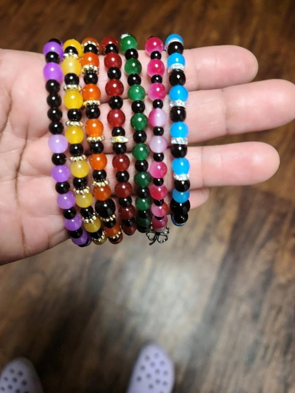 Multicolor Beaded Stretch Bracelets Set